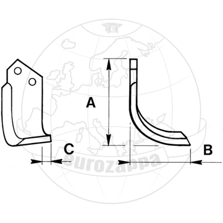 Zappetta per Celli Tipo AL - BA - HBA - FBA 522600/1 - KIT DA 10 ZAPPE EUROZAPPA - 1