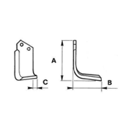 Zappetta per Kverneland tipo XP 1600079/80 - KIT DA 10 ZAPPE