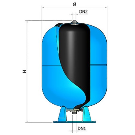 Serbatoio autoclave 100 litri a membrana - Idrosfera - Fornid